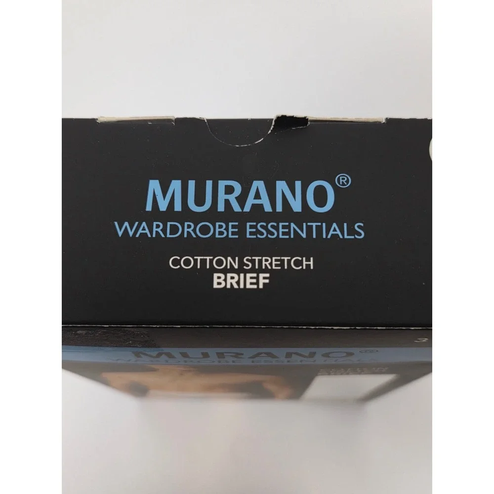 Murano 3 pack Cotton Stretch Brief White Size Large 36-38 Tagless Underwear